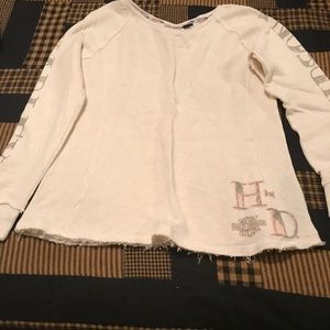 Large Harley Davidson light sweatshirt